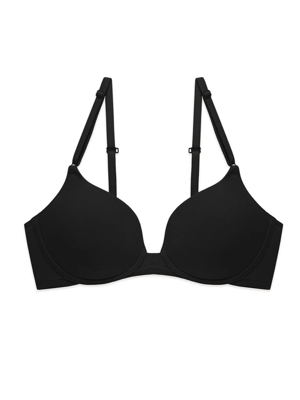 NWT Natori Bliss Cotton Convertible T Shirt Bra Black 32B